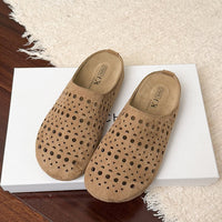 Women's Thick-soled Boken Toe-cap Half Slippers