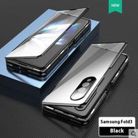 Folding Screen Magnetic Suction Fully Wrapped Glass Phone Case
