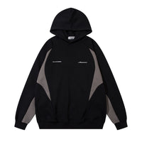 Stitching Contrast Color Hooded Sweatshirt Men