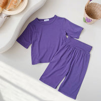 Modal Children's Pajamas Short-sleeved Thin Bellyband Homewear Suit