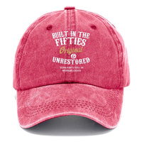 Washed Print Denim Baseball Cap Retro Versatile Soft Top Hat