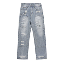 Washed And Frayed Craft Ripped Jeans For Men