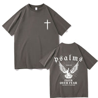Jesus Faith Over Fear Christian Peace Dove Graphic T-Shirt