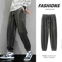 Men's Plus-sized Loose Wide Leg Corduroy Sports Casual Pants