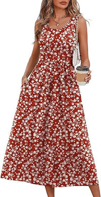 Women's Casual Sleeveless Long Dress