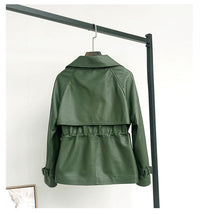 Suit Collar Motorcycle Leather Jacket