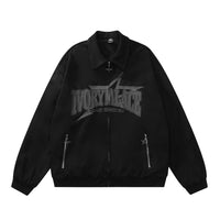 Letter Embroidered Pilot Jacket