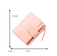 Short Multiple Card Slots Women's Wallet With Zipper