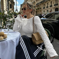Fashion Cardigan Lace-up Backless Long Sleeve Women