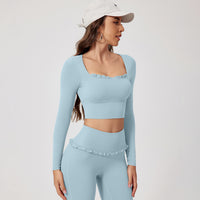 Quick-drying Long-sleeve Yoga And Running Workout Set