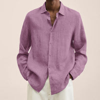Men's Autumn New Casual Cotton Linen Shirt