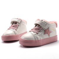 Children's Star Sports High-top Plus Velvet Toddler Shoes