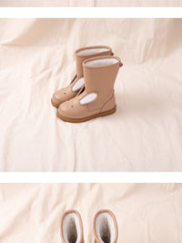 Cartoon Animals Children snow boots Genuine Leather rabbit