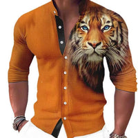 Men's Shirt Stand Collar Printing