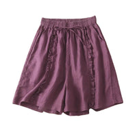 Summer Casual Wide-leg Plus-size Shorts For Women