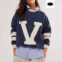 Bold, Color-blocked Letter-print Hoodie