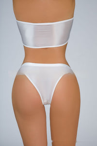 Silky Glossy Low-rise Panties With A Sheer Sexy Design