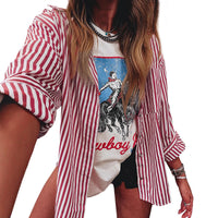 Single Row Multi-buckle Shirt Women's European And American Fashion