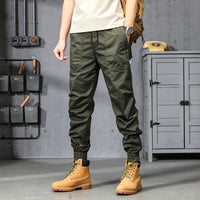 Multi-pocket Washed Cotton Micro-stretch Slacks