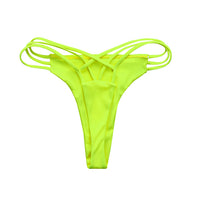 Solid Color Bikini Cross Strap Sand Briefs