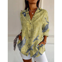 European And American Women's Animal-print Blouse