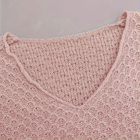 Women's Loose V-neck Plus Size Long Sweater