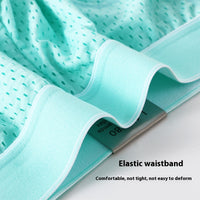 Ice Silk Men's Boxer Briefs Summer Breathable Mesh Hollow Out