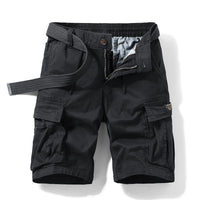 Micro Elastic Multi-pocket Workwear Loose Straight Casual Shorts