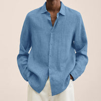 Men's Autumn New Casual Cotton Linen Shirt