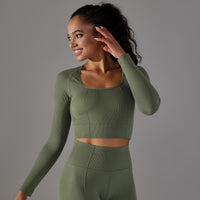 Knitted Long Sleeve Yoga Wear