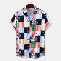 Hawaiian Floral Men's Short-sleeved Shirt Fashion
