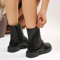 Martin Women's Leather Fashionable Motorcycle Military Boots