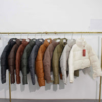 Down Jacket Women's Short Stand-up Collar Thick