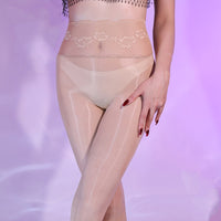 Black Silk Open Romper Stockings Female Temptation Panty-hose