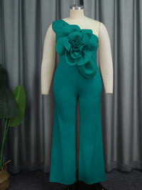 Fashion Three-dimensional Flower Jumpsuit