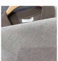 Men's Ice Silk Knitted Trendy Niche Contrast Color Lapels Short Sleeve