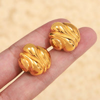 Geometric Asymmetric Design Titanium Steel Ear Studs