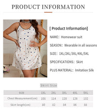 Ice Silk Nightdress Printed Homewear Women