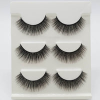 Three Pairs Of 3D Eyelash Natural Thick Multi-layer