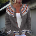 Cardigan Color-blocked Loose-fitting Fashionable Knitwear