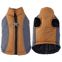 Pet Clothes Reflective Coat Autumn And Winter Clothing New Contrast Color Shell Traction Thickened Warm