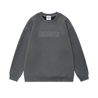 Simple Letter Embroidery Loose Sweater Men's