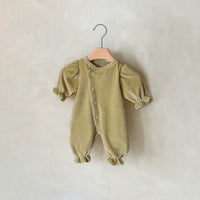 Long-style One-piece Romper With A Single Row Of Snaps For Babies
