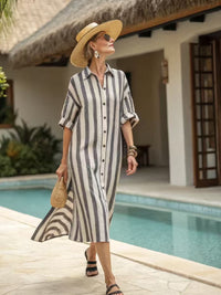 Fashionable Retro V-Neck Elegant Womens Dress