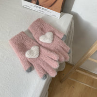 Winter Fingerless Knitted Gloves Touchscreen Warm Windproof