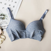 Wireless Bra Sports Yoga Small Chest Push Up Adjustable Solid Color One-piece Bra
