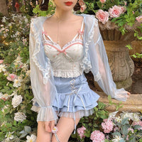 Sweet And Spicy Pure Floral Bow Chest Pad With Sling