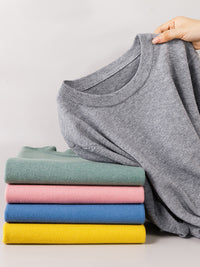 Mens Loose-fit Oversized Crew-neck Knit Sweater