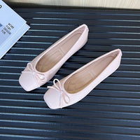 2026 New Spring Summer Women's Square Toe Flats, Korean Style Slip-On Shoes, Soft Sole, Plus Size, Casual All-Match Fashion