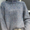 Women's Abstract Printing Casual Cardigan Sweater